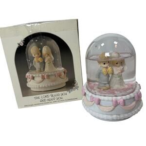 Vintage 1987 Precious Moments Musical Flower Dome Wedding March